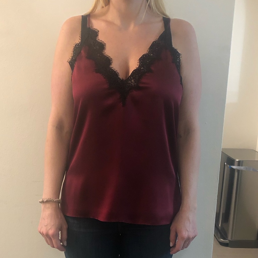 Cami NYC silk and lace lined camisole